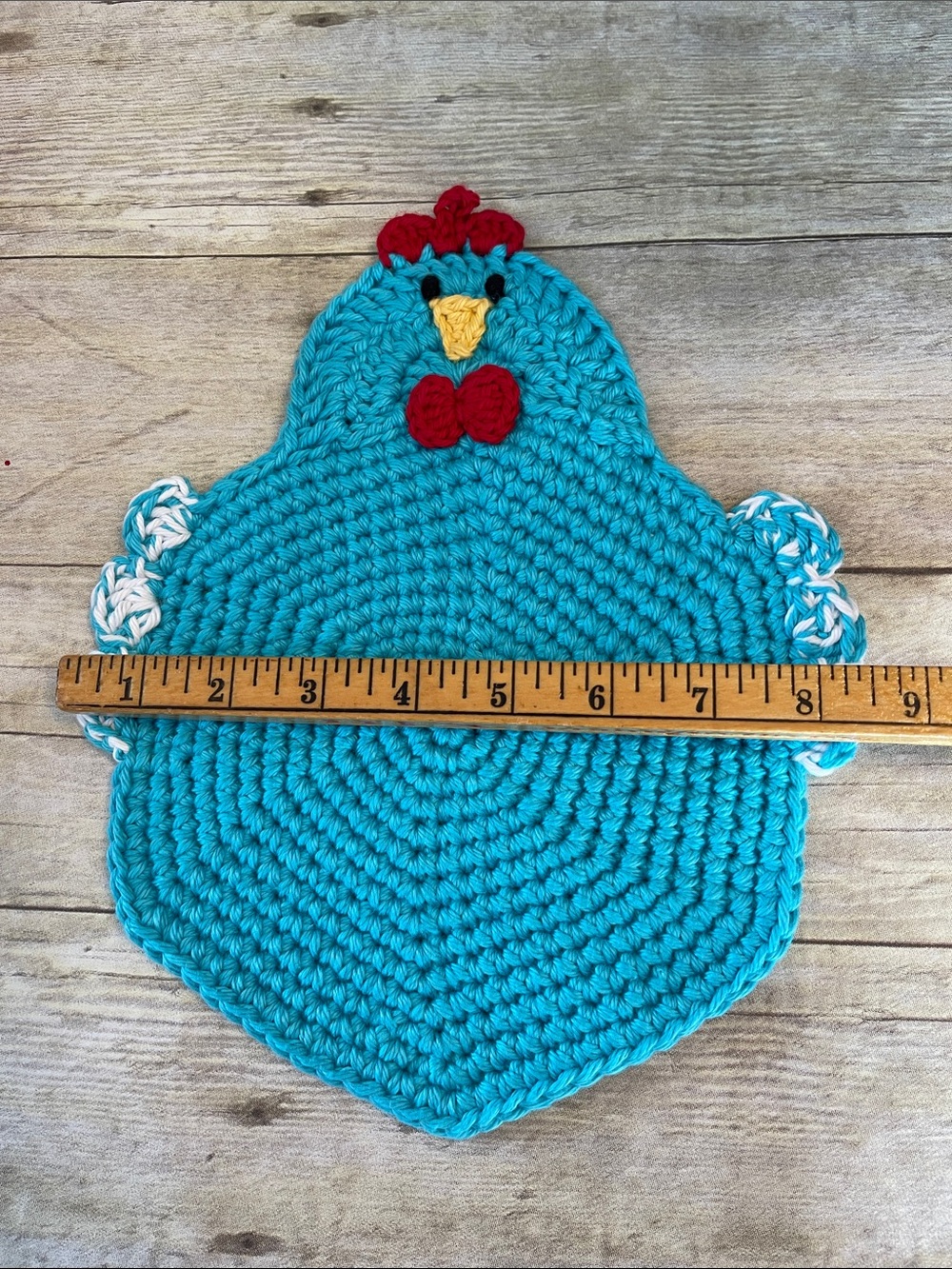 New Handmade Crochet Hot Pad/Trivet Turquoise - Picture 5 of 7